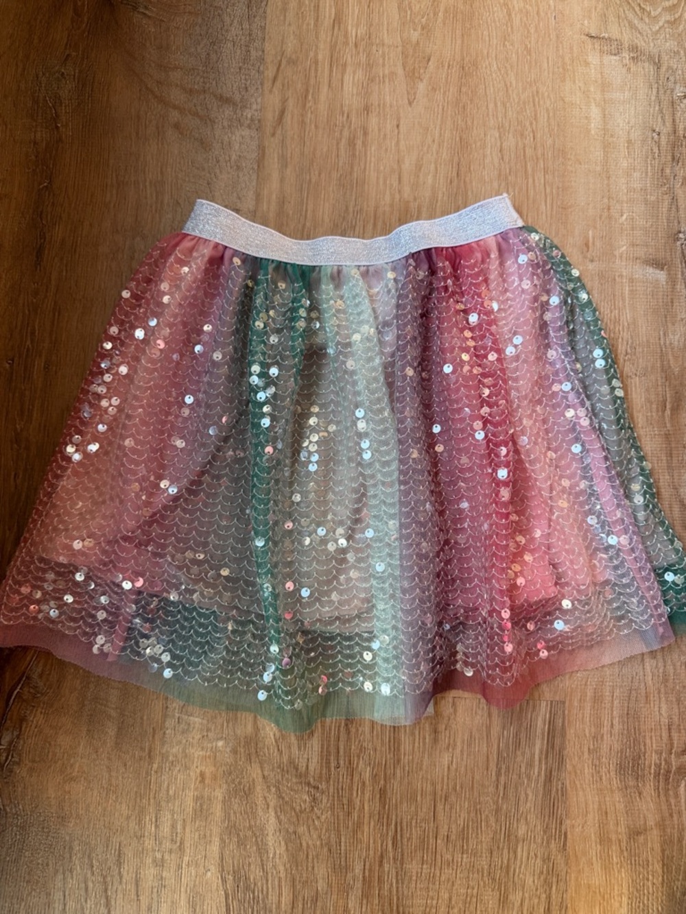 Jumping Beans Iridescent Multicolor Sequin Circle Skirt size 6
